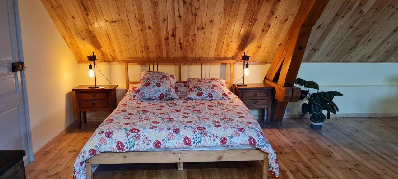Loft Mansarde Du Train Jaune Avec Vue Sur Les Montagnes 萨亚古斯 外观 照片